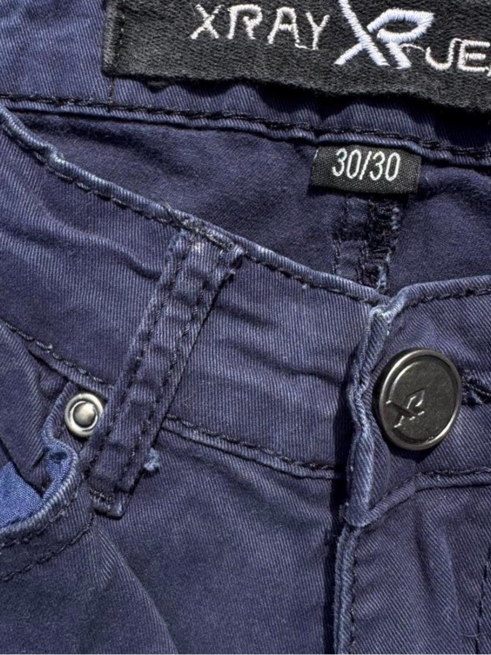 Navy blue XRAY jeans with distressed details men’s size 30/30 - Picture 5 of 6